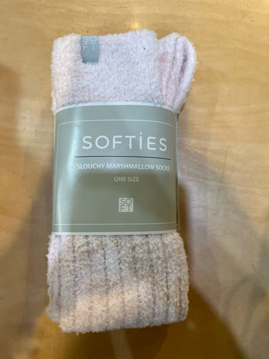 Softies Pink “Slouchy Marshmallow” Socks