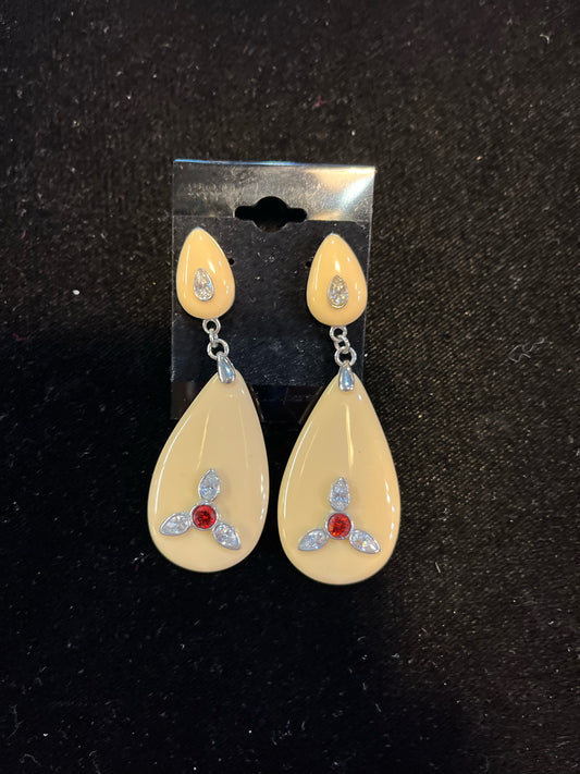 Miriam Salat S.S. & Cream Resin Drop Earrings