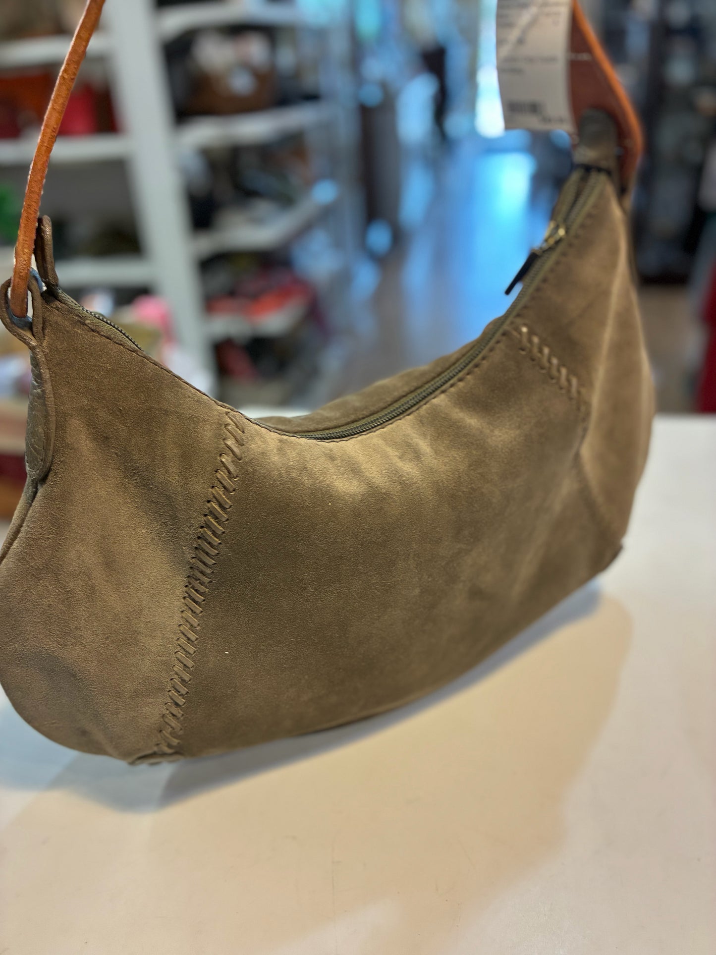 Bussola Suede & Leather Handbag
