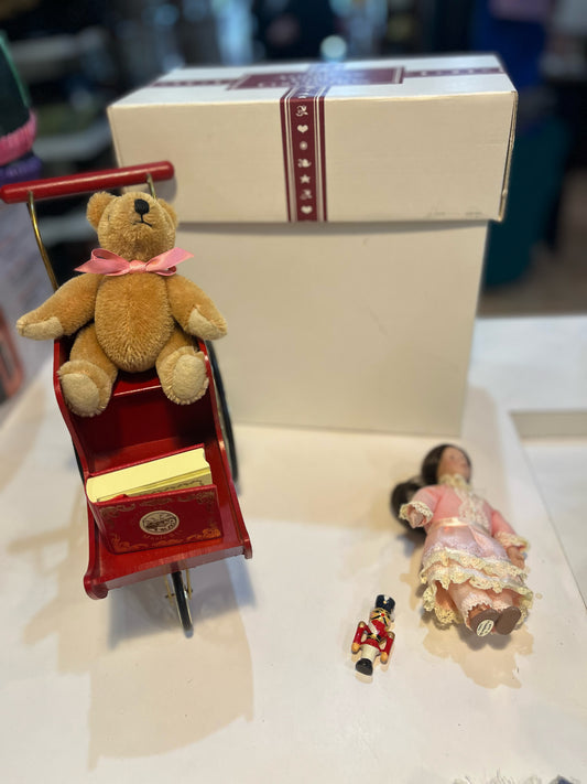 Vintage American Girl Doll Pleasant Company Samantha's Elegant Doll Pram and Christmas Accessories