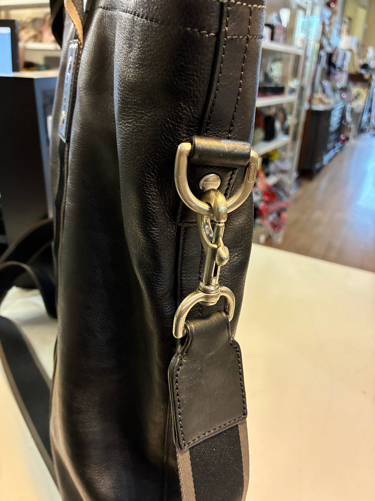 Coach Black Messenger Style Handbag
