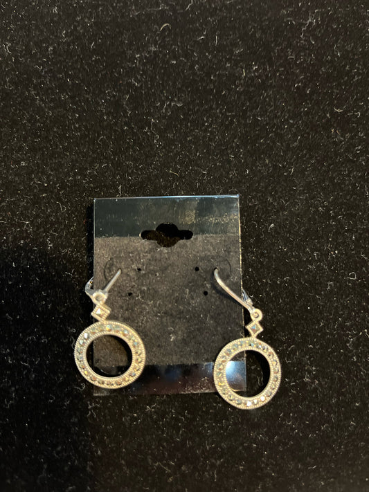 Judith Jack Marcasite Round Earrings