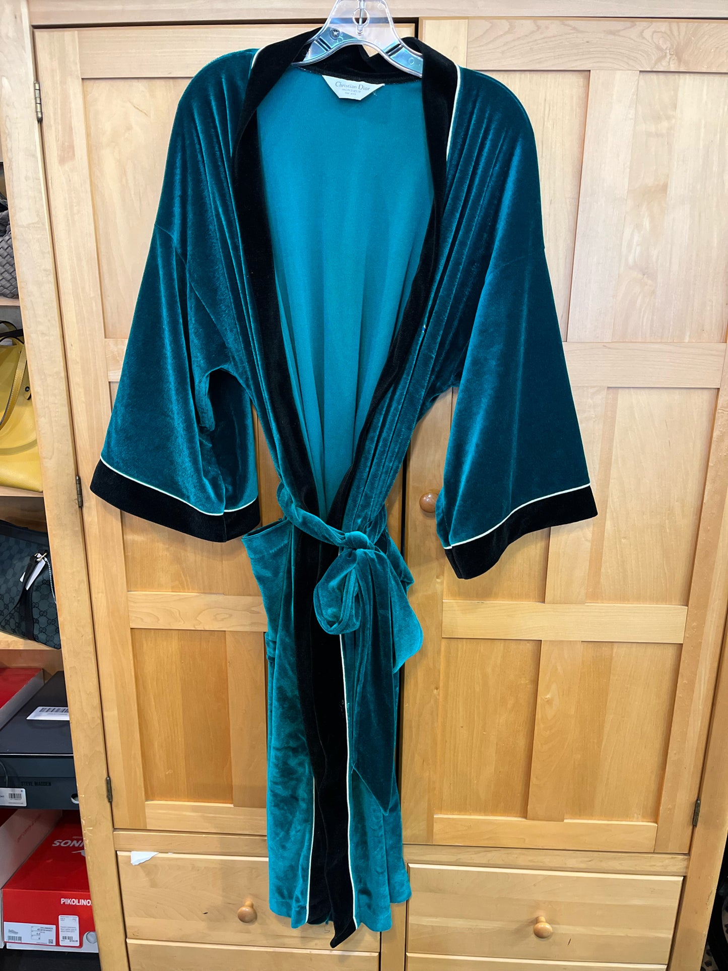 Christian Dior Teal Velour Robe