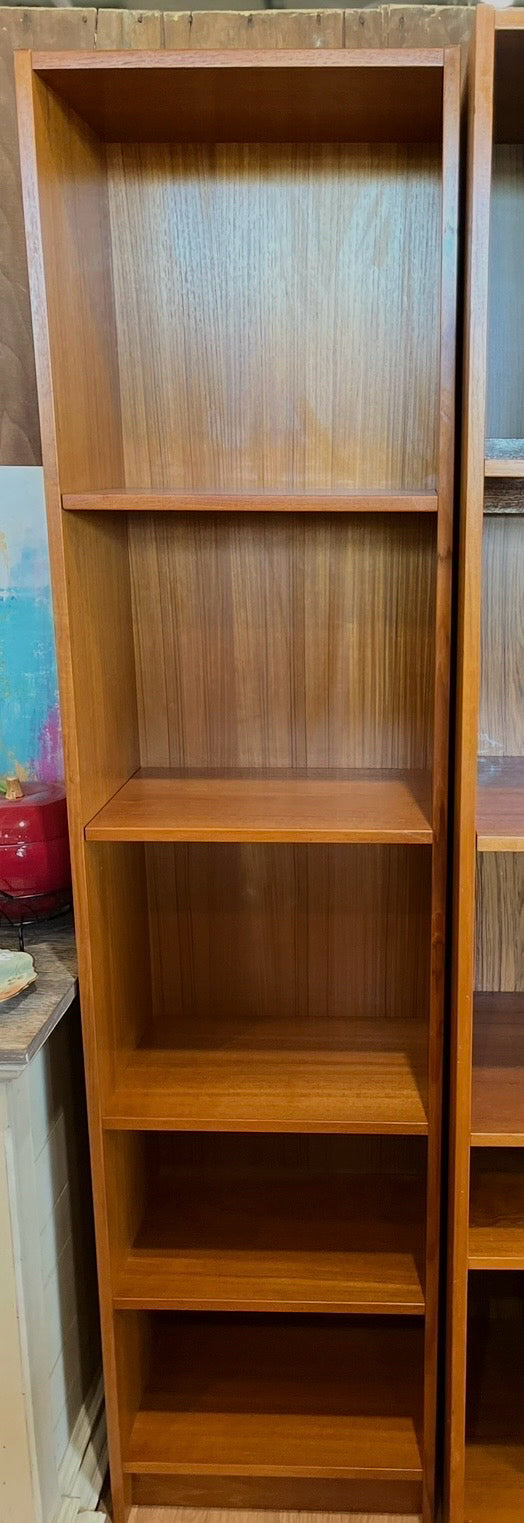 Narrow Teak Bookcase