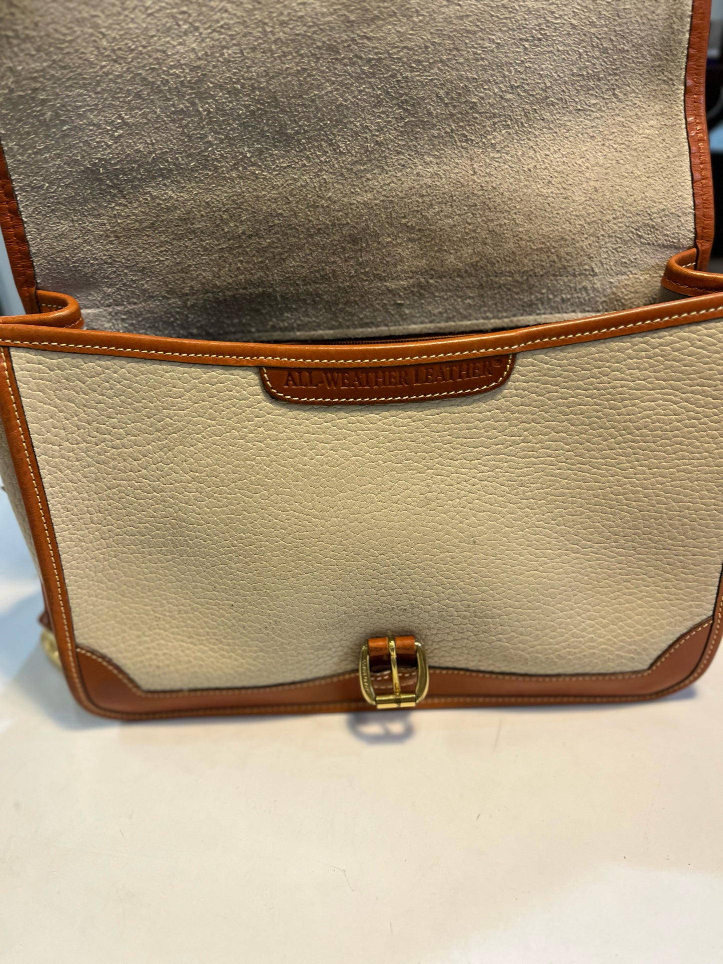 Vintage Dooney & Bourke "All Weather" Cream Crossbody