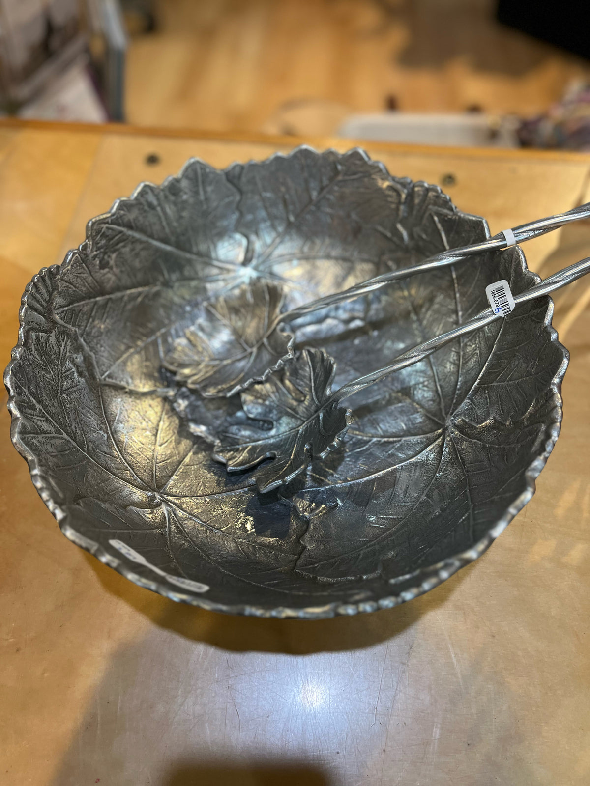 Martha Stewart Silver Leaf Salad Bowl Set