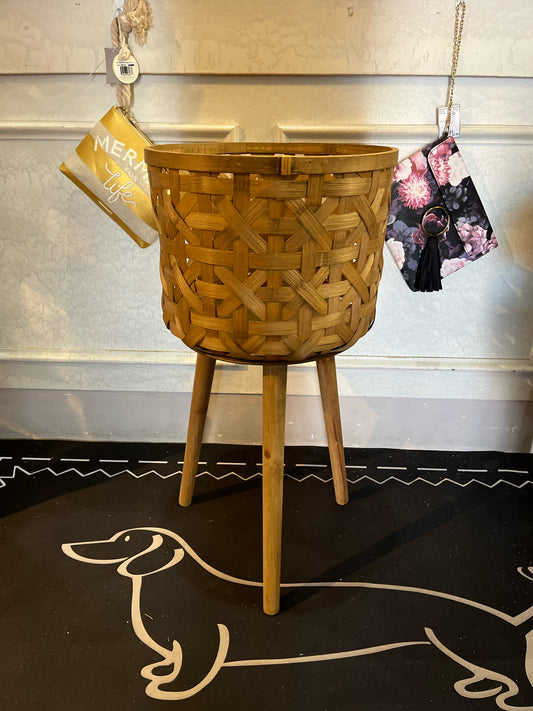 Magnolia Tall Basket Plant Stand