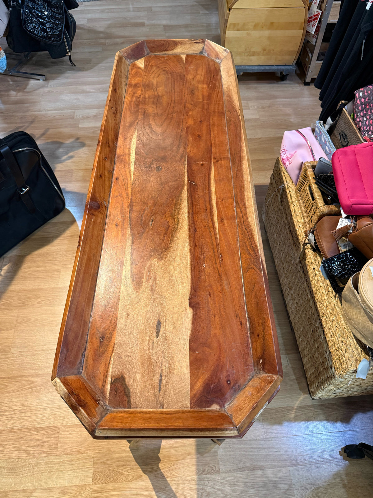 Teak Tray Style Top Entry Table