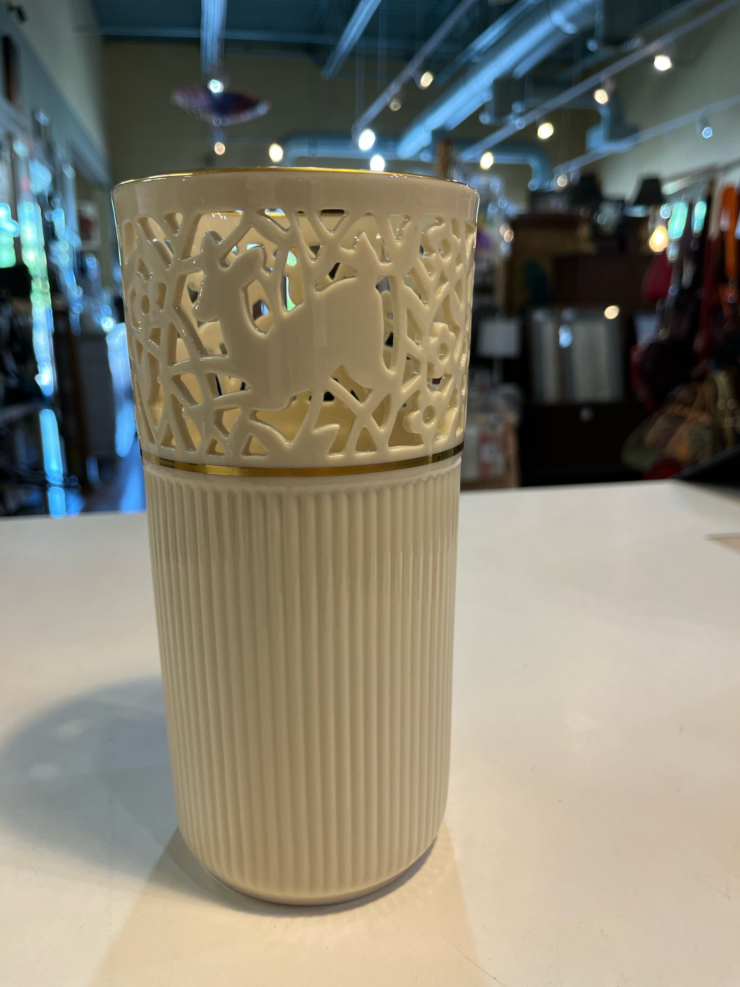 Lenox Glenwood Pierced Woodland Vase