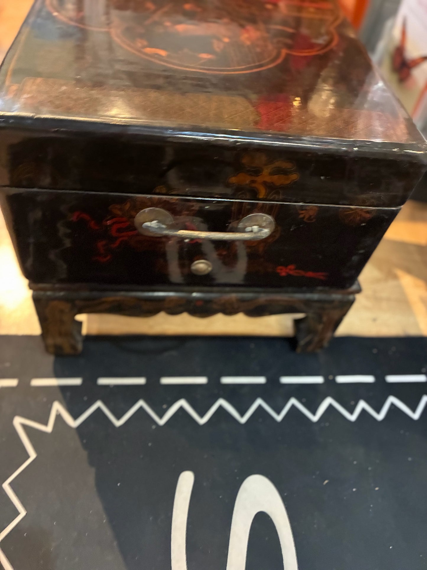 Asian Style Chinoiserie Lacquer Chest