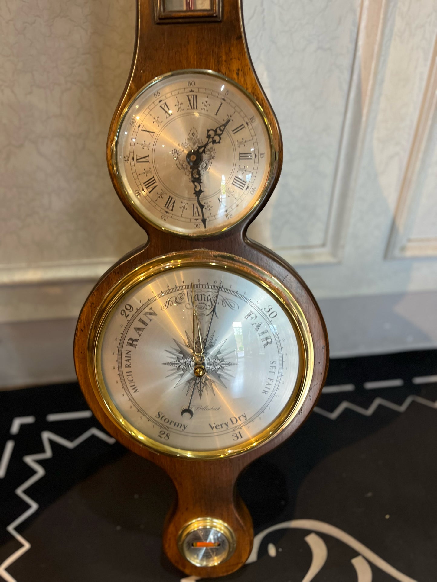Vintage Banjo Weather Station Clock