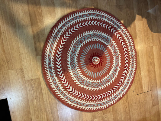 Garnet Hill 3" Round Wool Rug