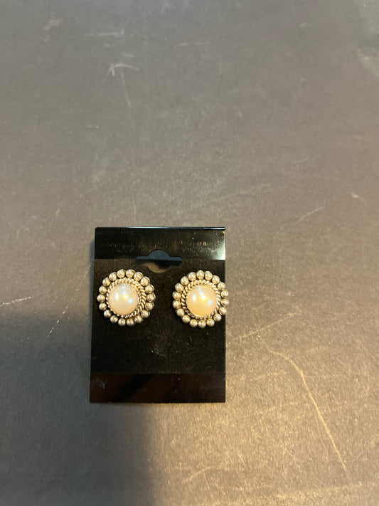 Sterling Silver & Pearl Stud Earrings