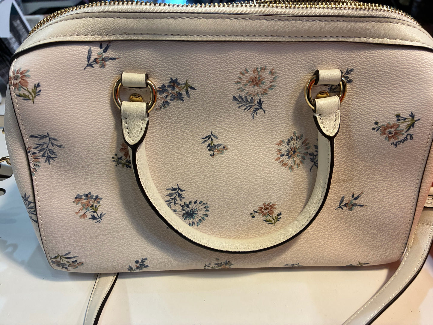 Coach Rowan Floral Satchel