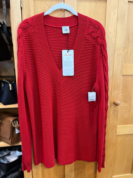CAbi Red Standout Sweater NWT