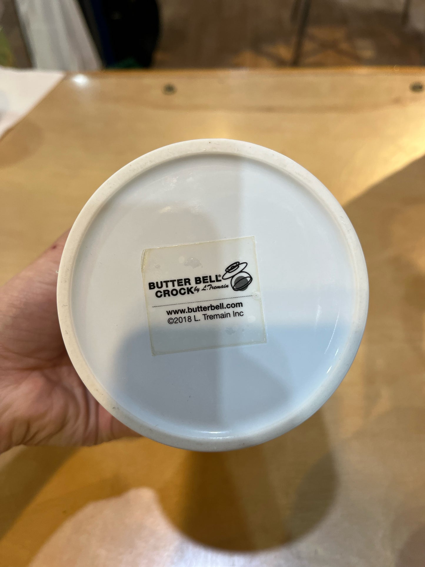 White Butter Bell Crock