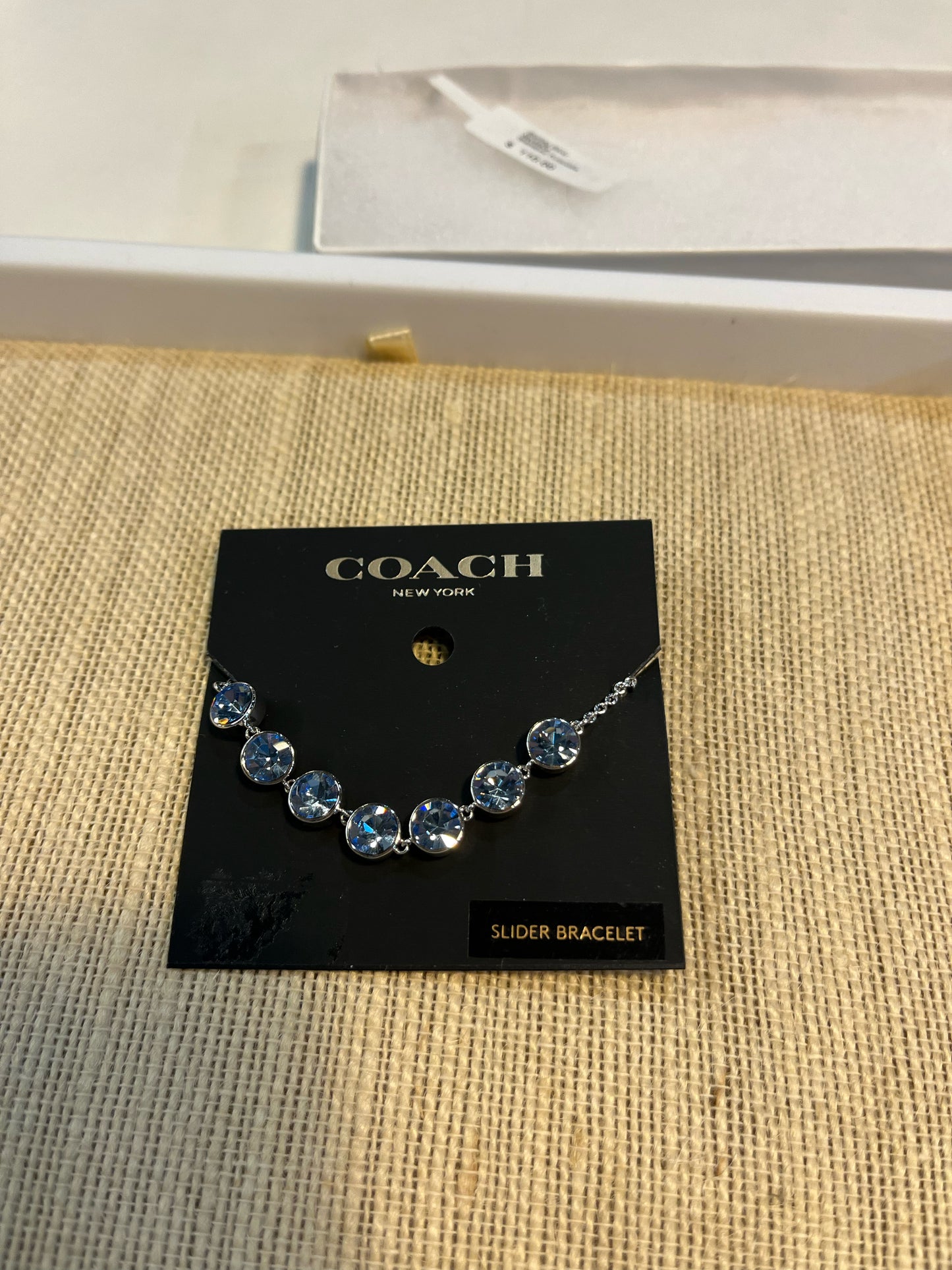 Coach Blue Crystal Adjustable Bracelet