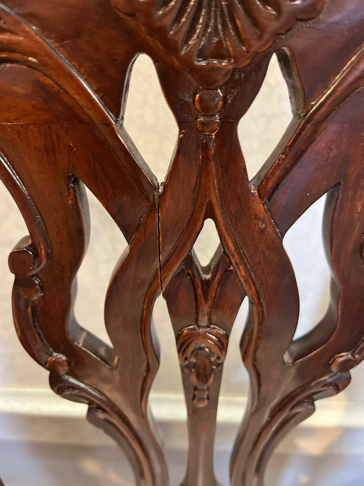 Vintage Chippendale Mahogany Youth Chair
