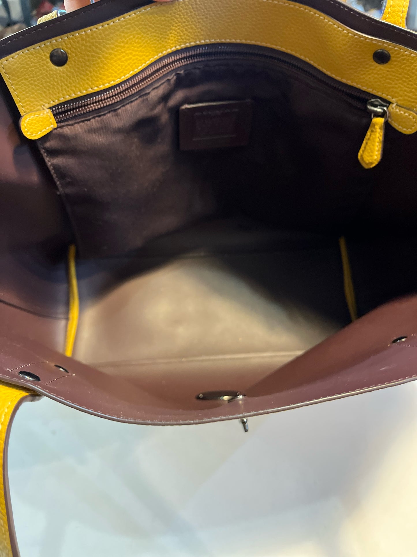 Coach Mustard "Market Tote" Handbag