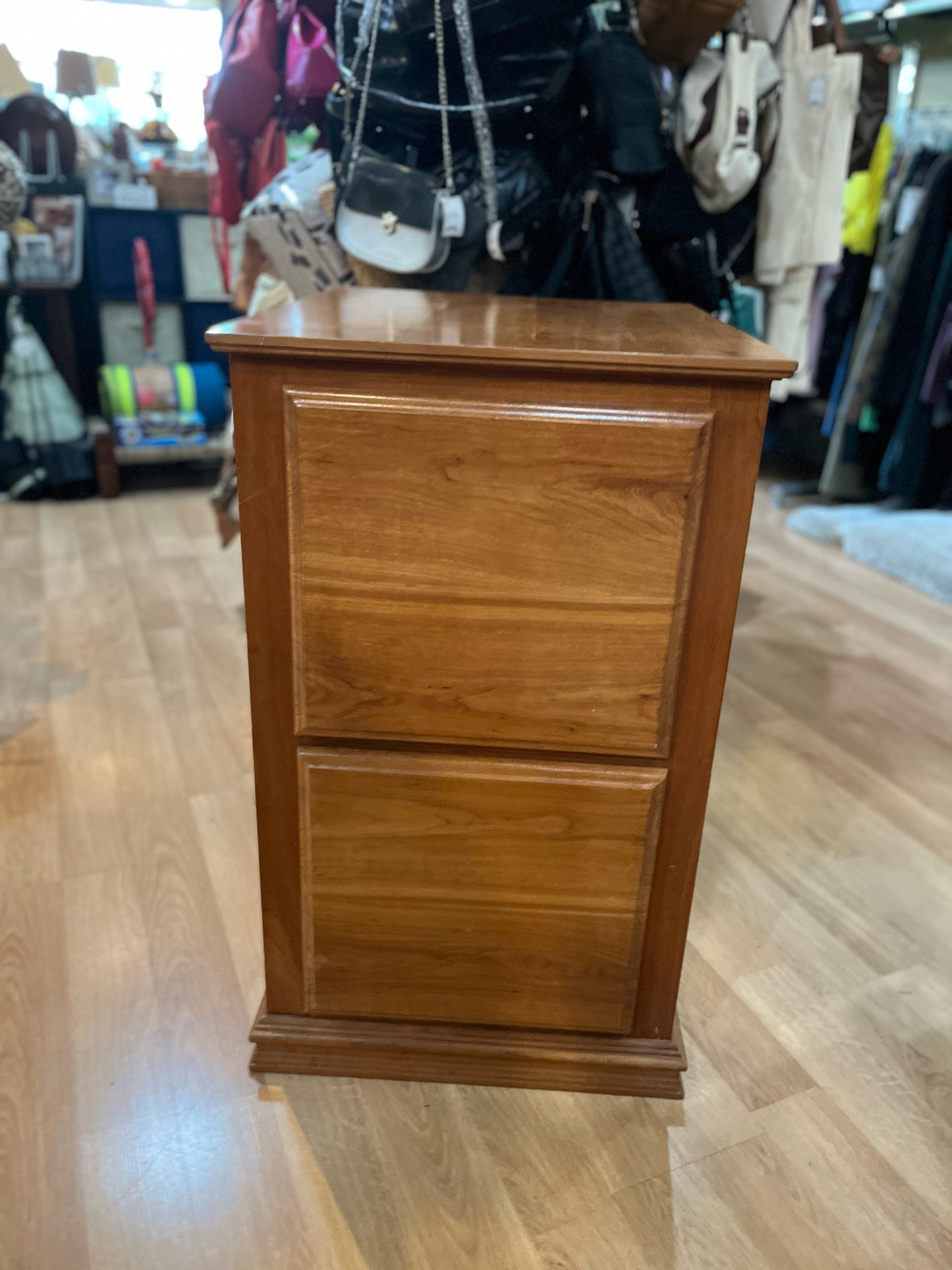 Solid Wood Two Drawer File Cabinet