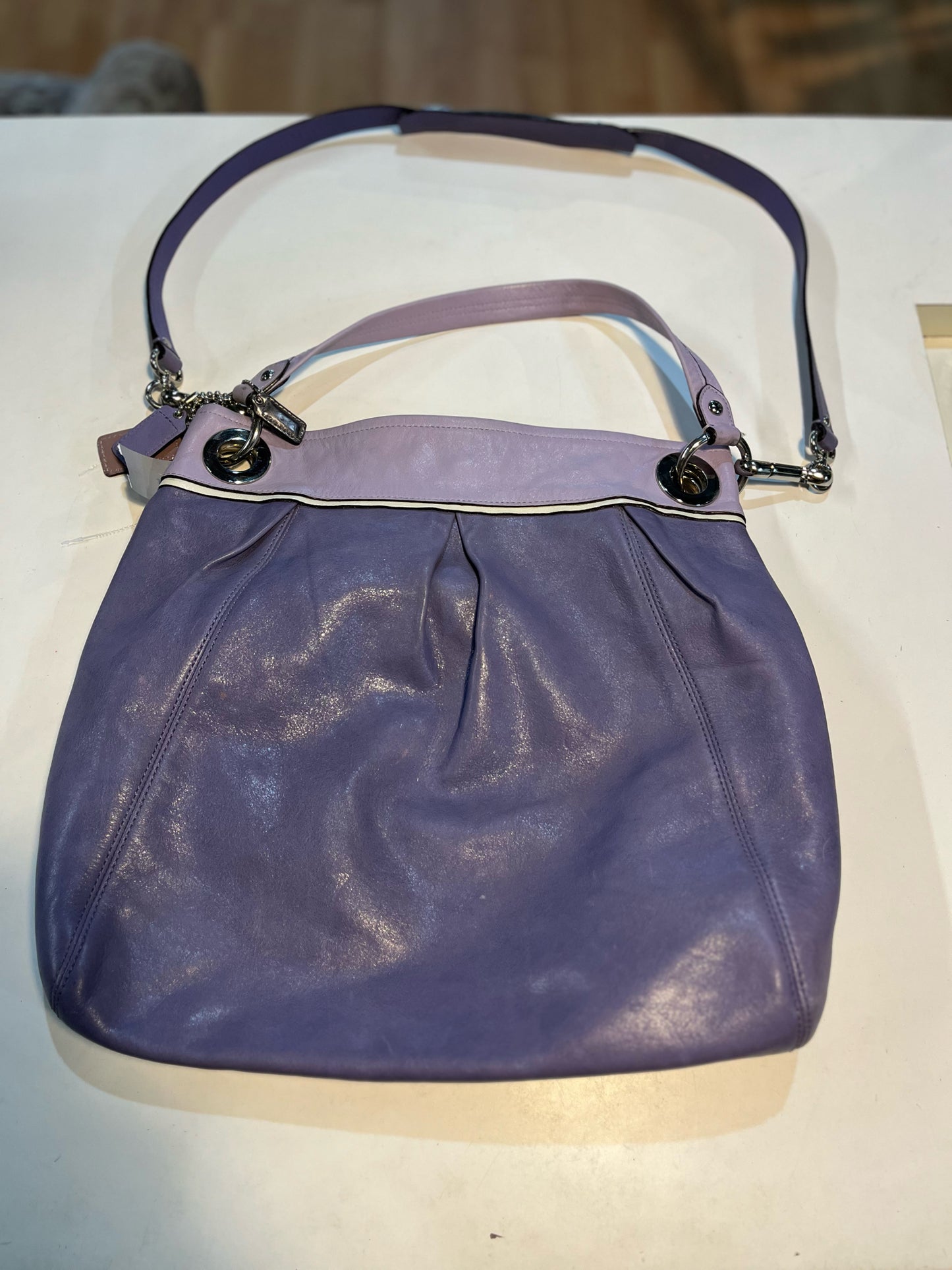 Coach Purple "Madison Spectator" Handbag
