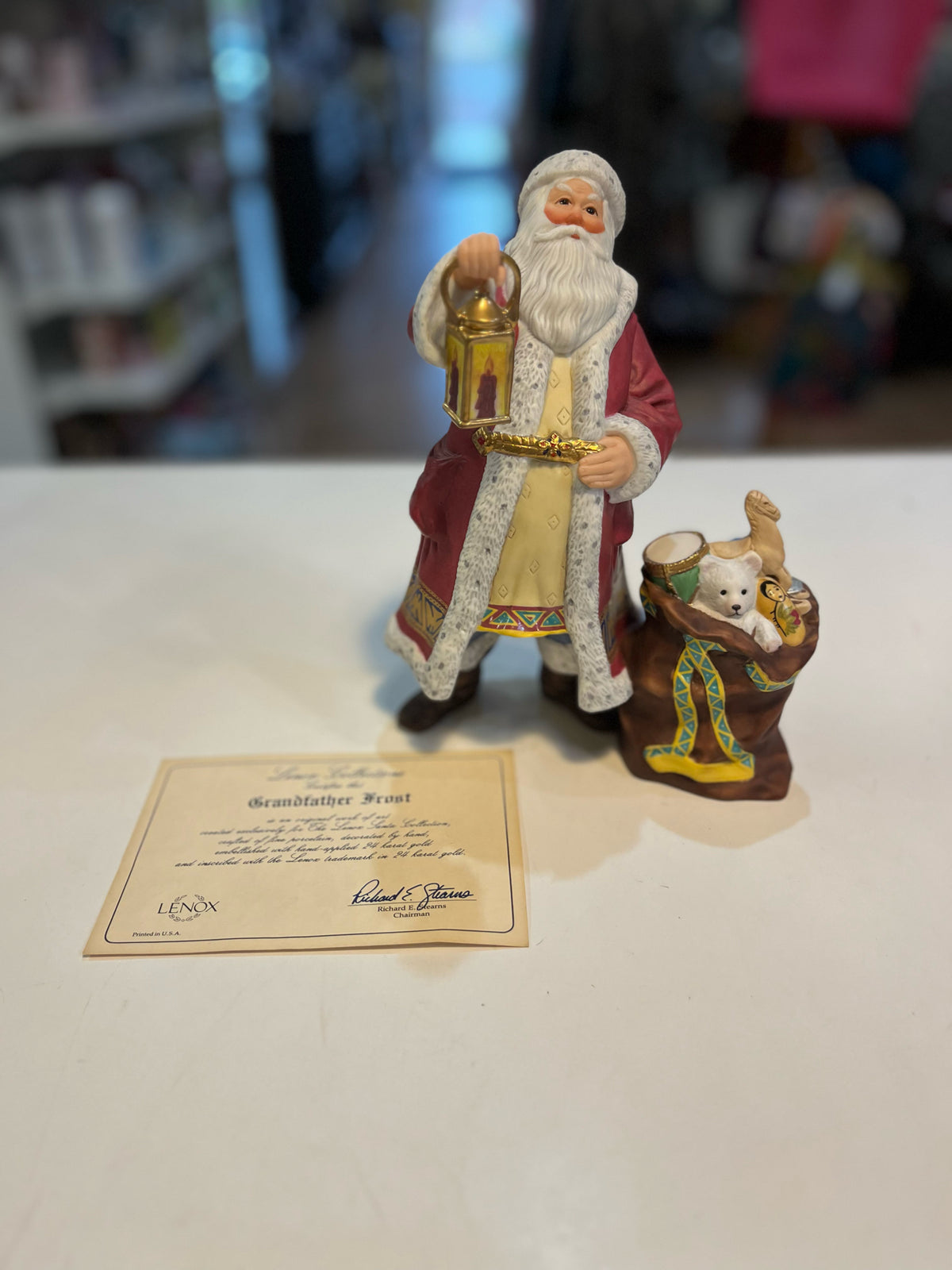 Lenox Red "Grandfather Frost" Figurine