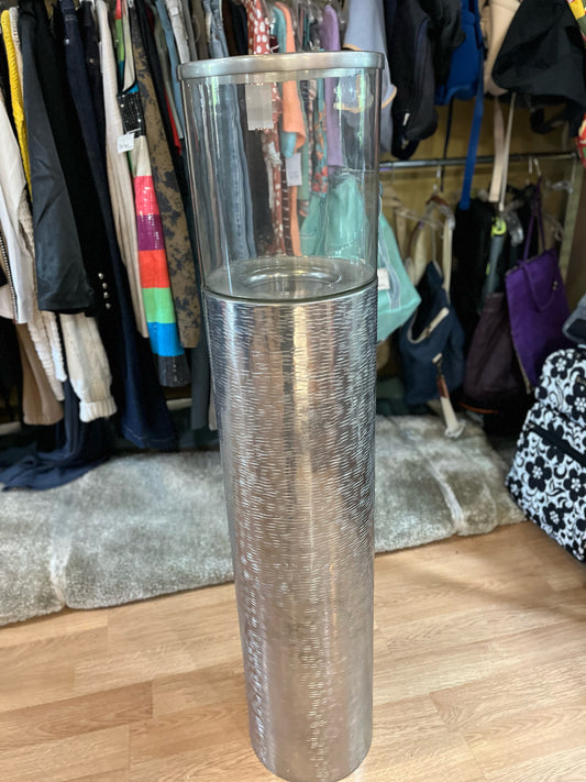 Arhaus Silver "Dorian Large Candle Stand"