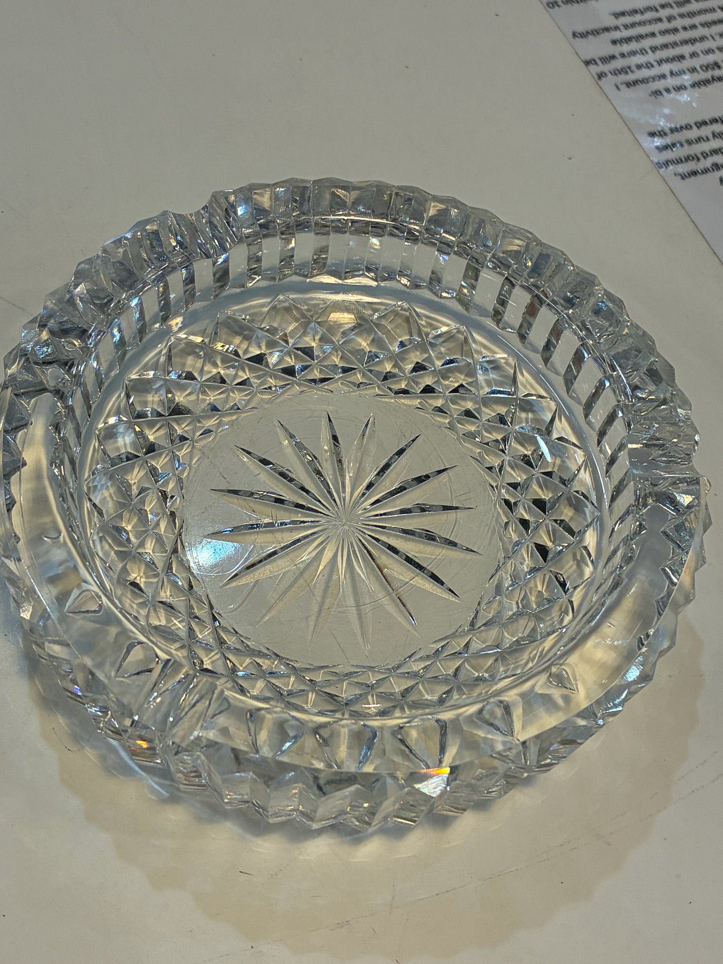 Waterford Crystal 7" Diamond Gotchic Ashtray