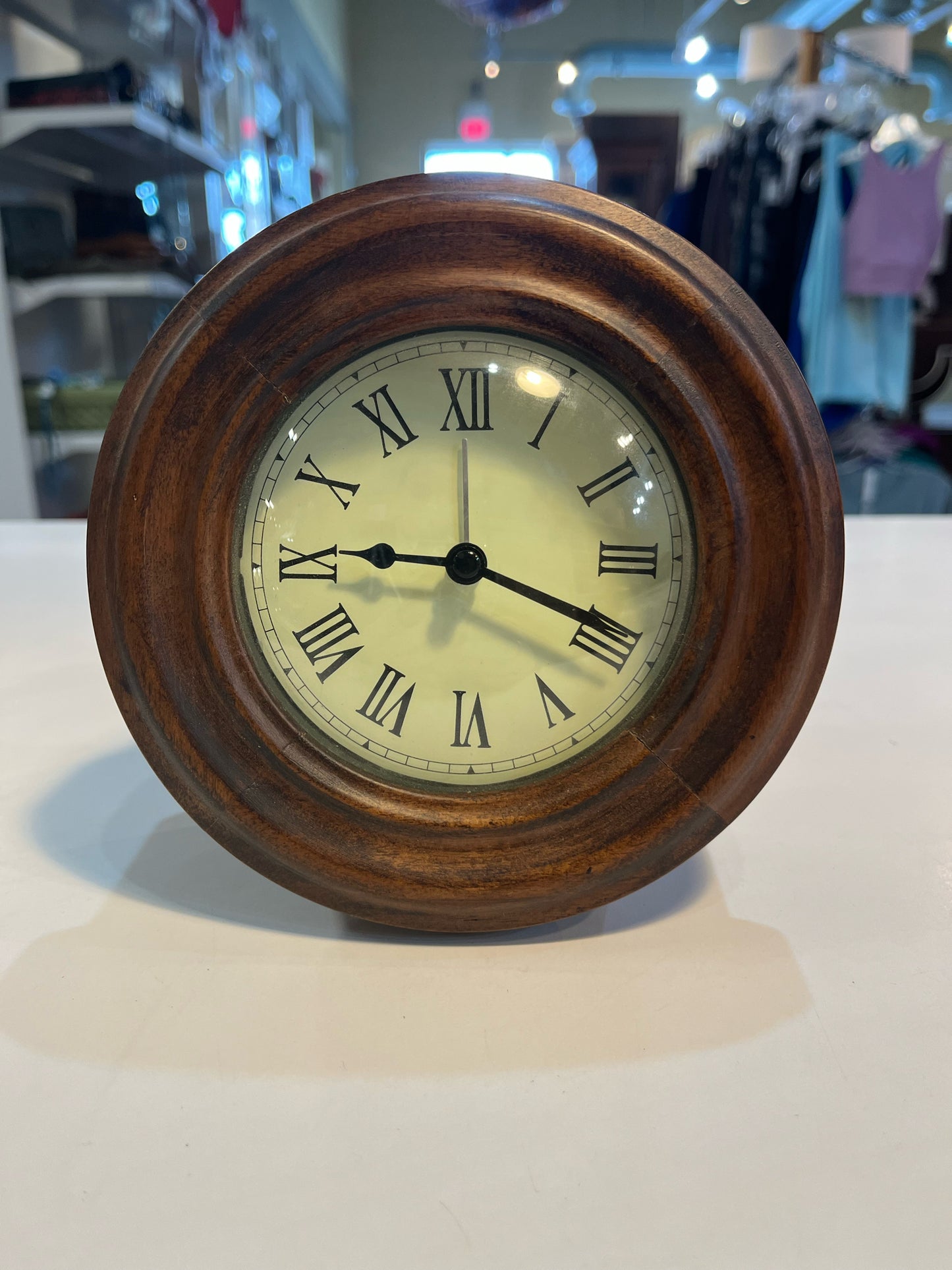 Pottery Barn Brown Shabby Chic Clock
