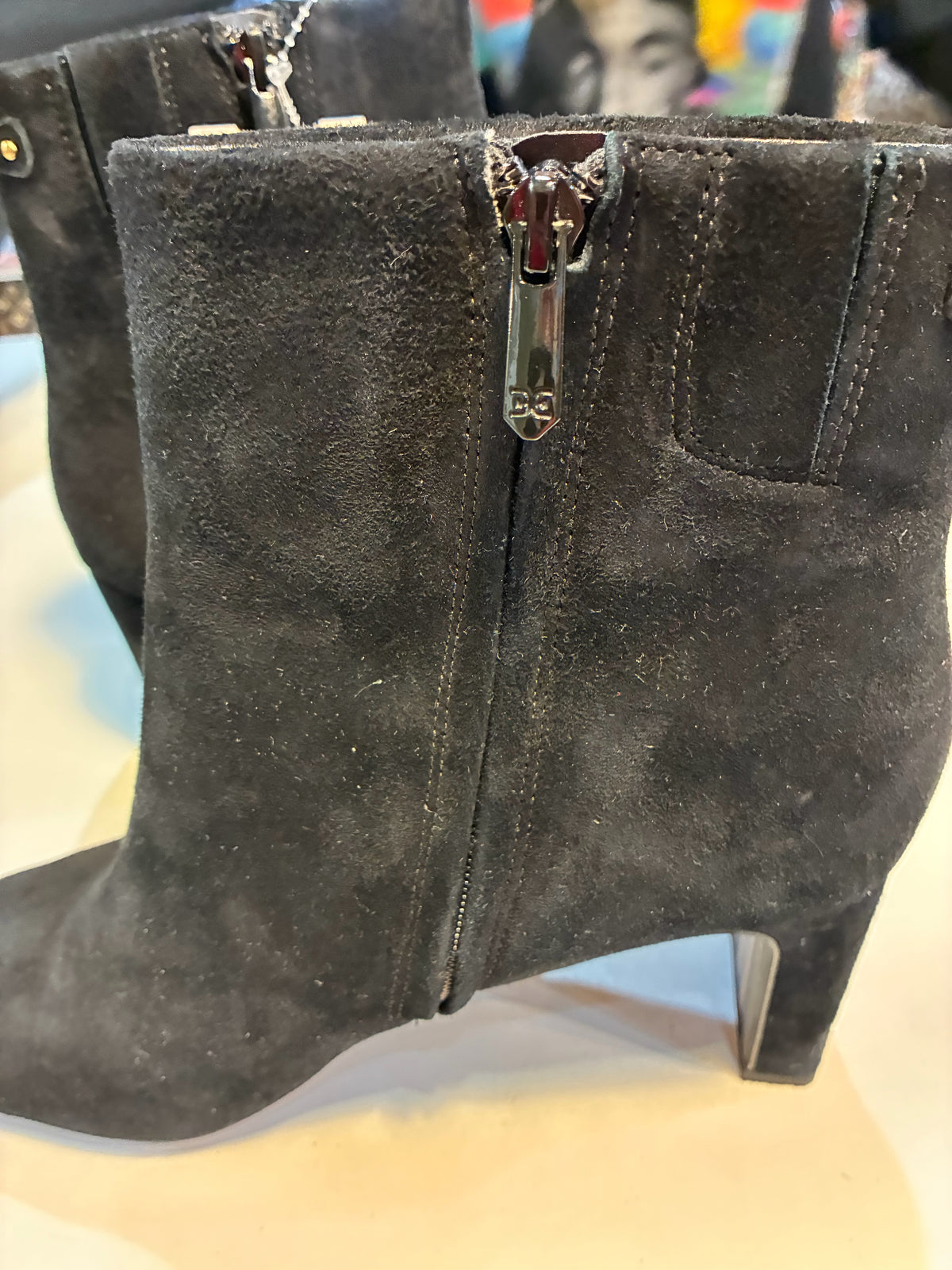 Sam Edelman Saige Pointed Toe Mid Heel Ankle Boot