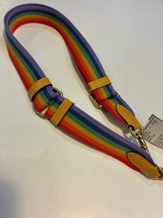 Coach Stripe Webbing & Leather Handbag Strap