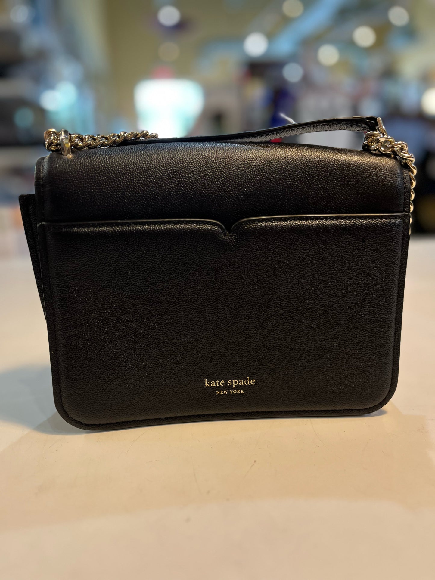 Kate Spade Black "Locket" Flap Shoulder Bag