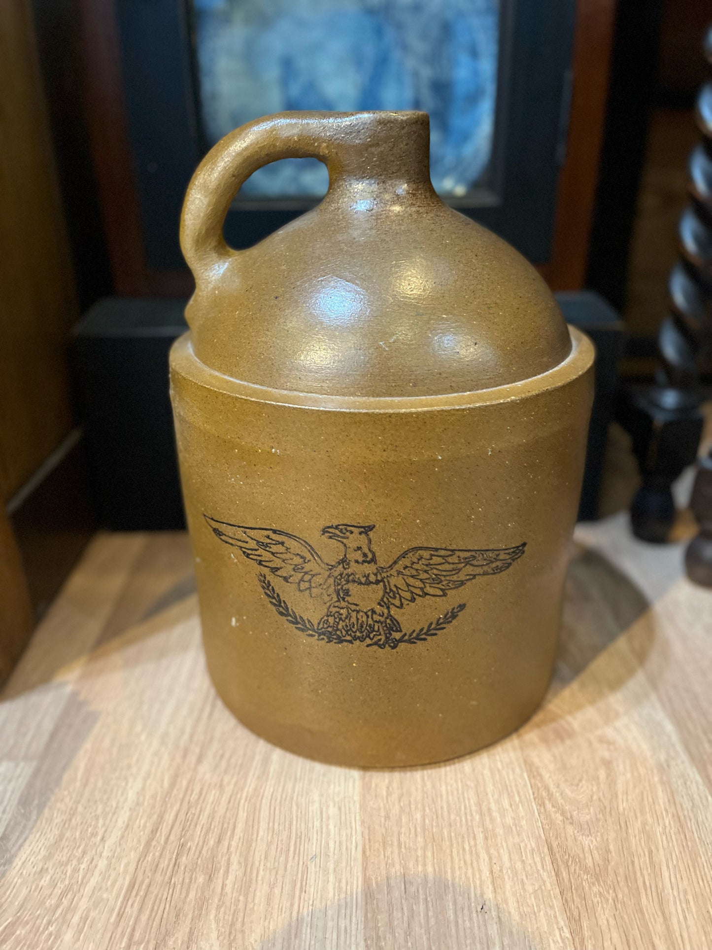 Vintage Stoneware Large Brown Jug