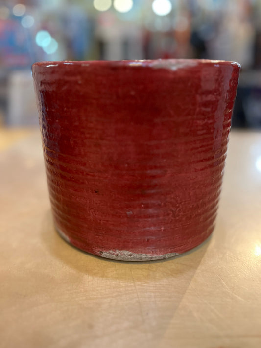 Pottery Barn Red Ceramic Pot