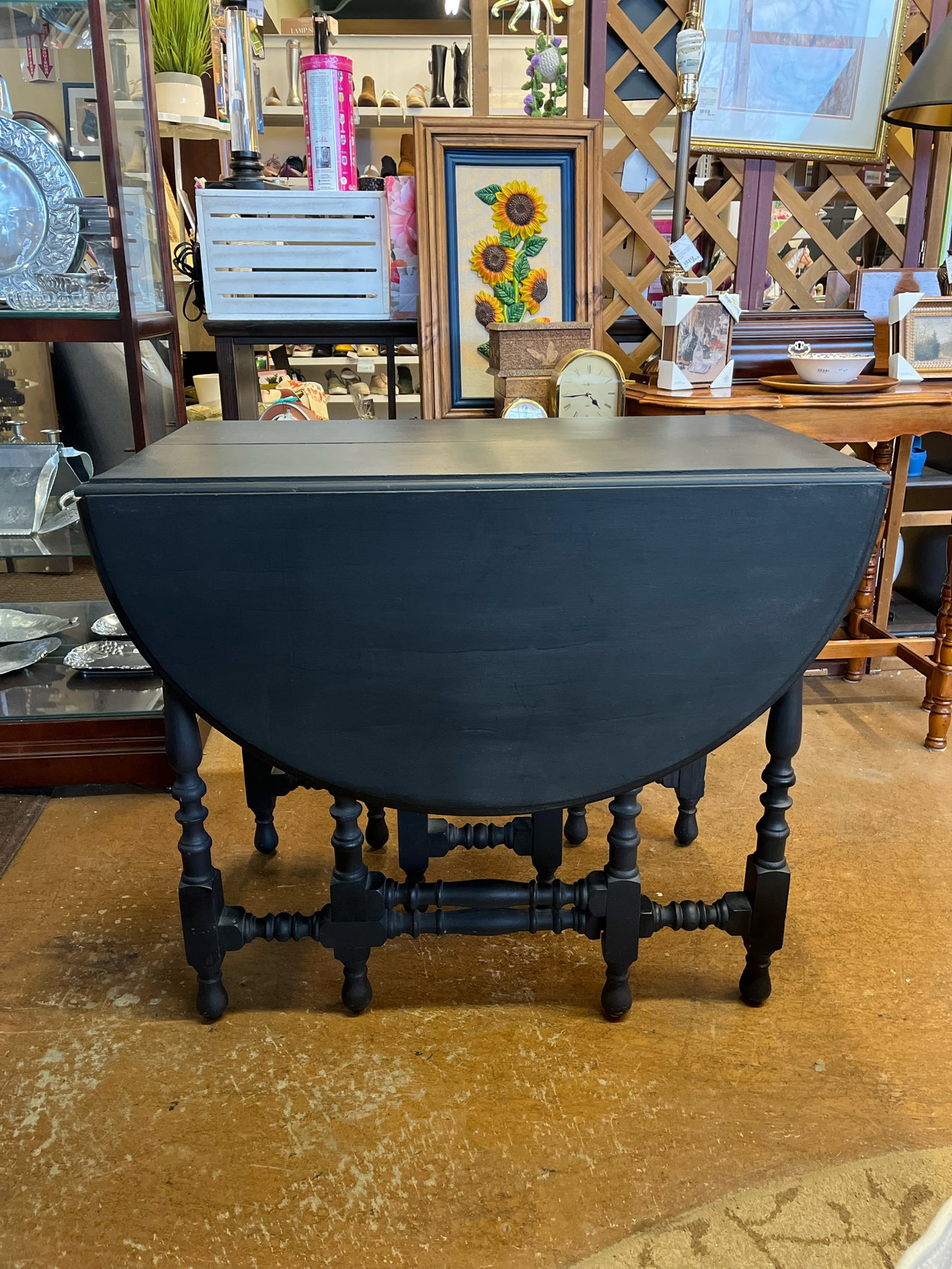 Drop-Leaf Oval Table