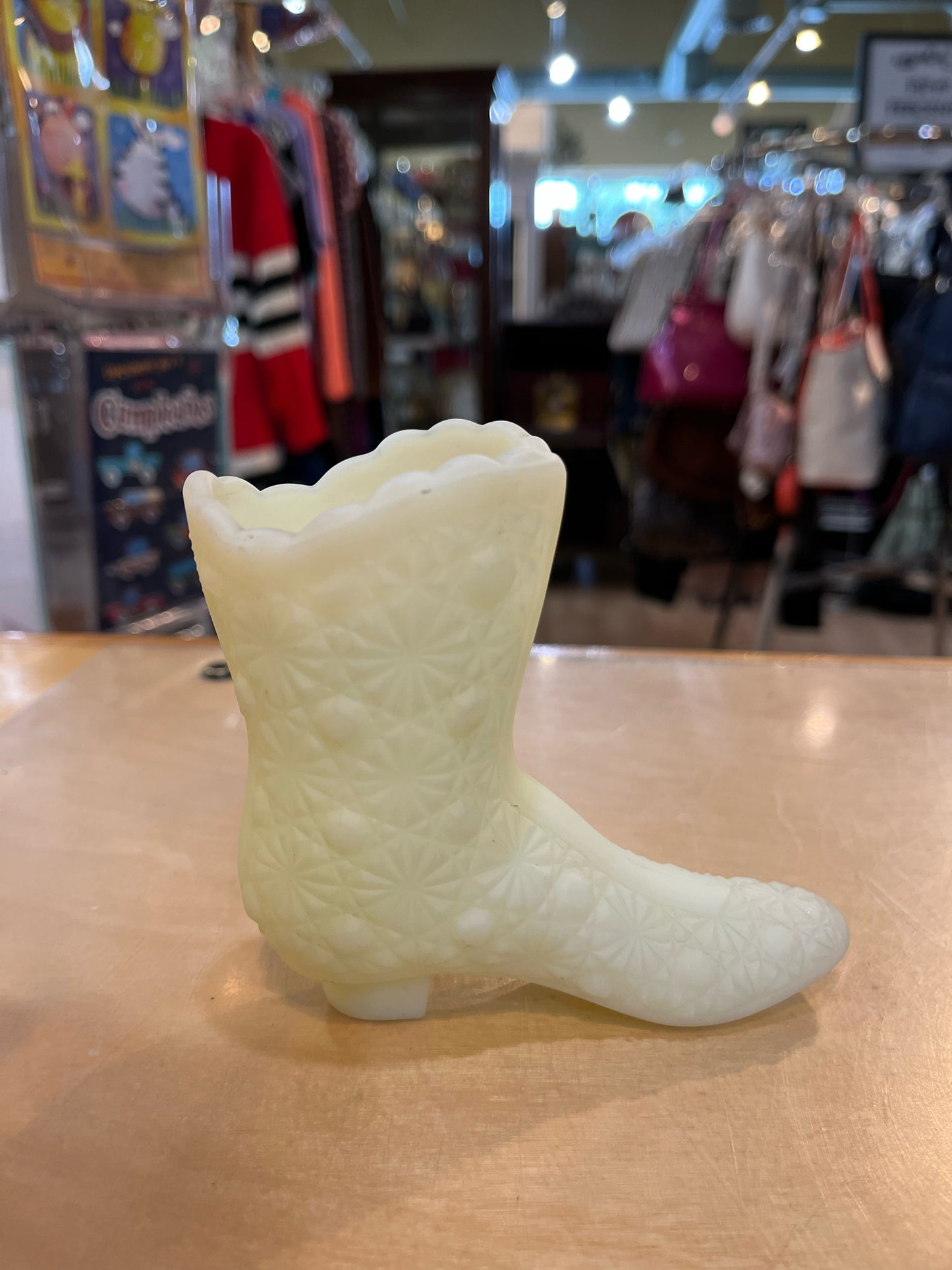 Uranium Fenton Boot Vase