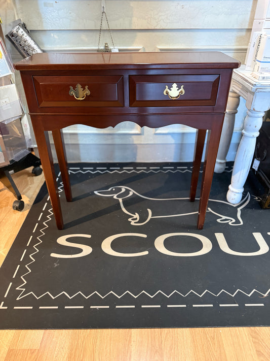 Dark Wood Rectangle Entry Table
