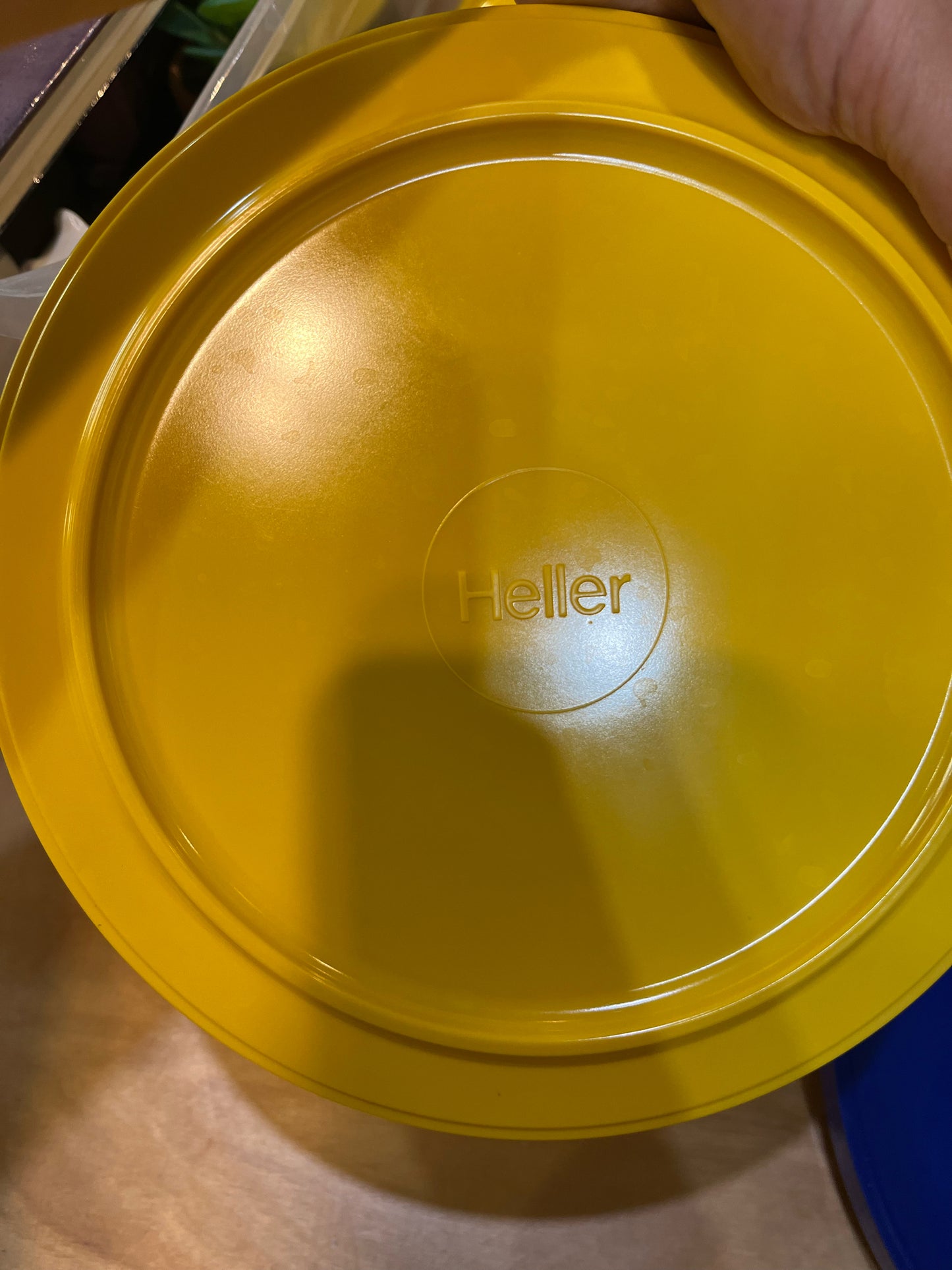 MCM Heller Blue & Yellow Plate Set