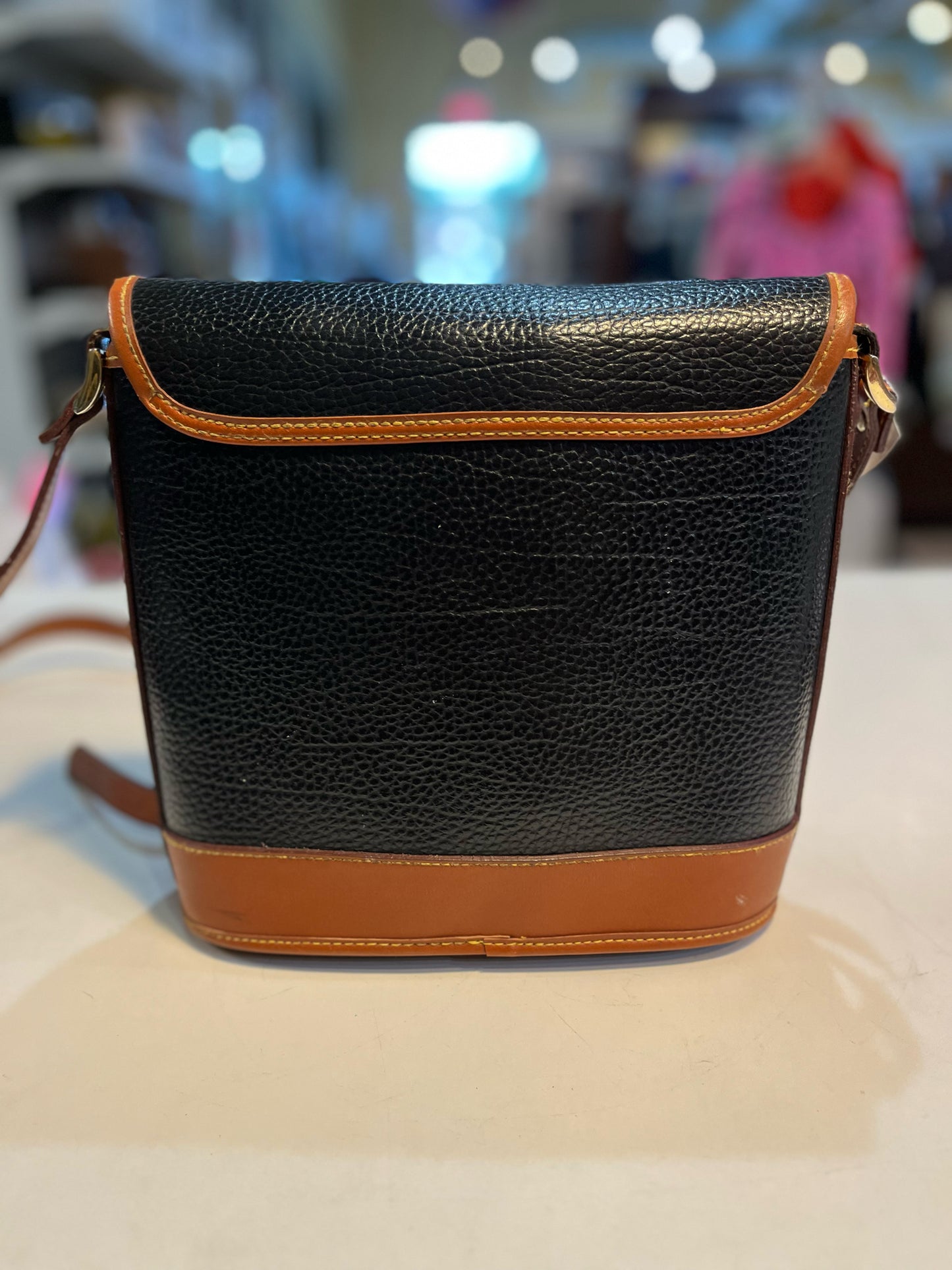 Dooney & Bourke Black Grain "Cavalry Spectator" Handbag