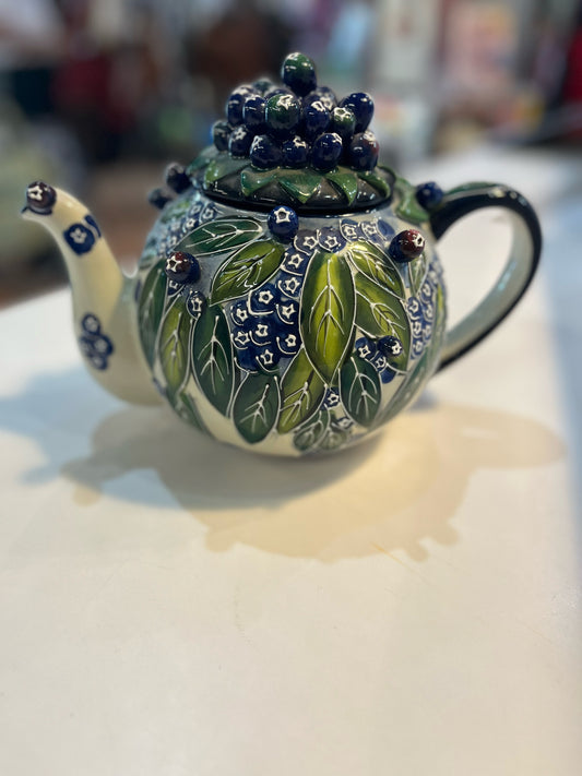 Blue Sky Blueberry Tea Pot