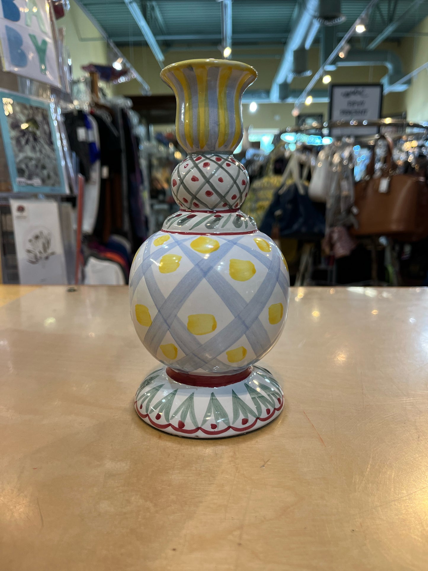 MacKenzie-Childs "Aalsmeer Pattern" Candleholder