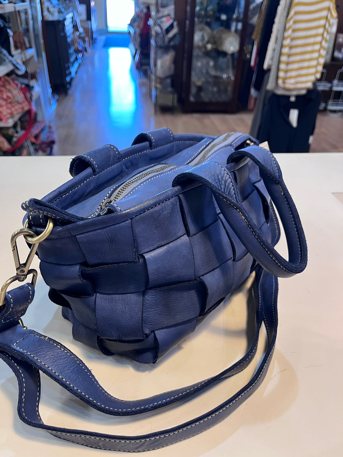 Sundance Basketweave Crossbody Handbag