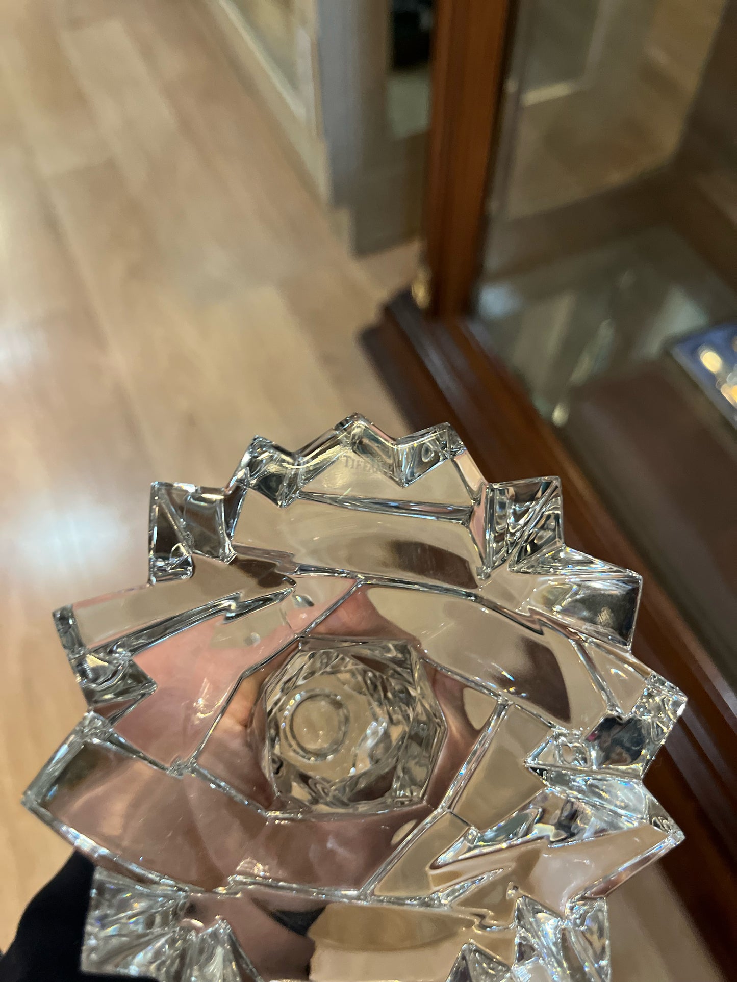 Set of 2 Tiffany & Co. “Rock Cut” Candleholders