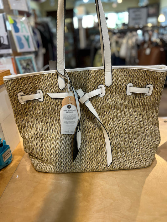 NWT Urban Original Woven & Vegan White Leather Handbag