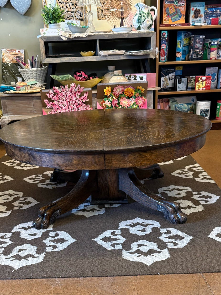 Tiger Oak Round Quarter Sawn Coffee Table
