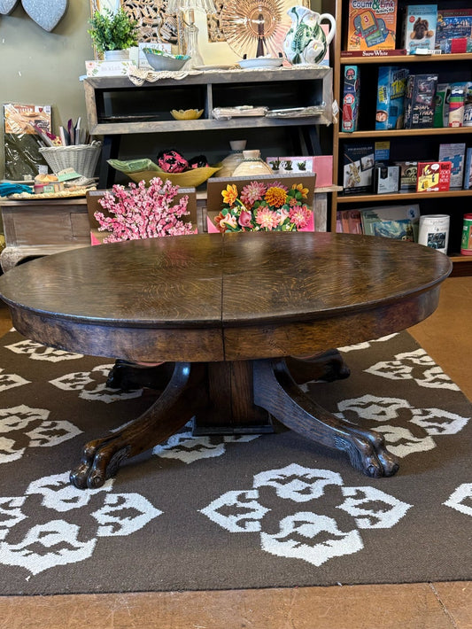 Tiger Oak Round Quarter Sawn Coffee Table