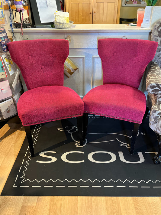 Set of Pink Accent Chairs