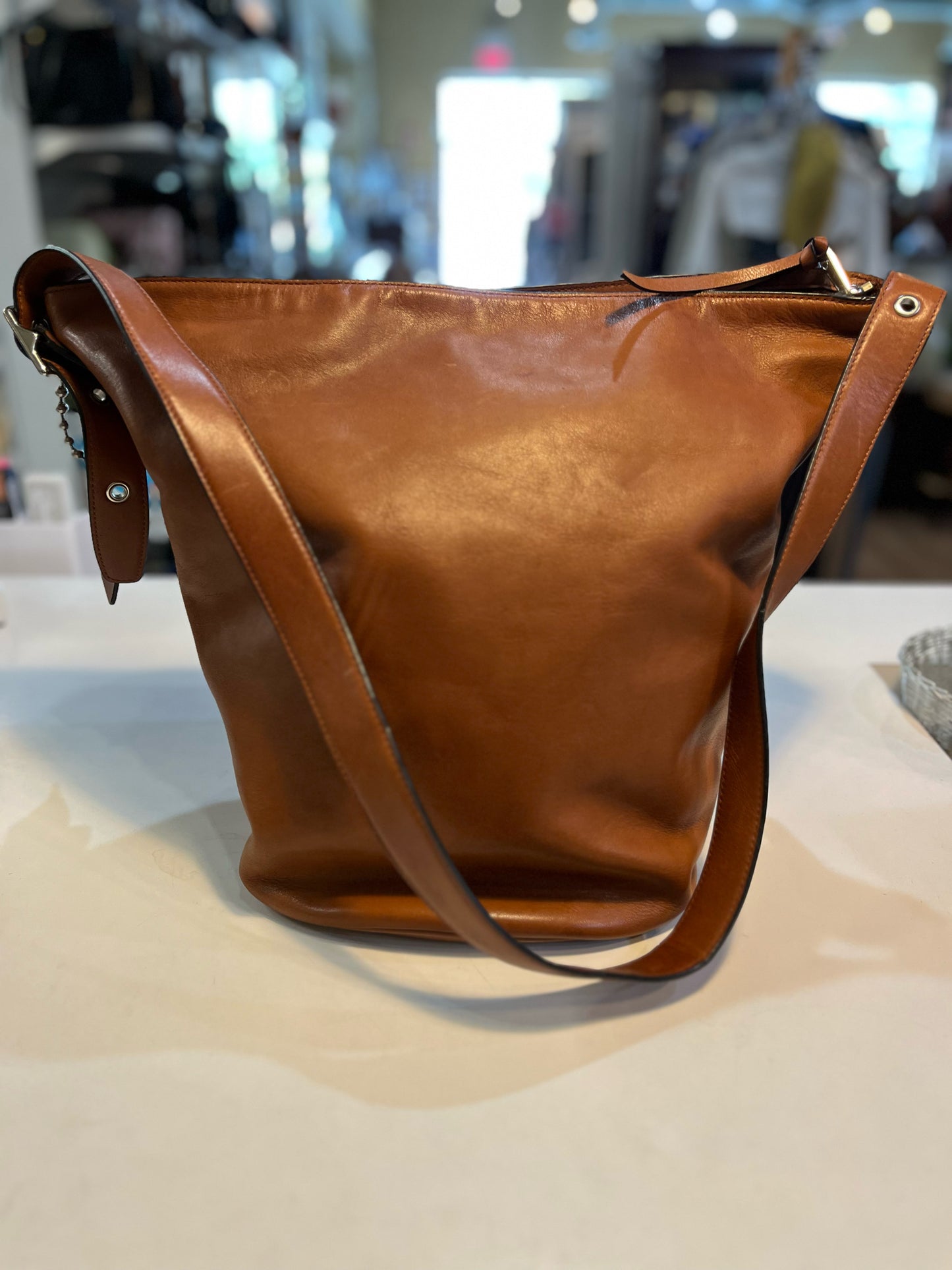 Coach Whiskey Brown "Bleeker Bucket" Handbag