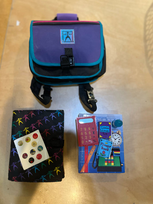 Vintage American GirlTote Backpack & School Supplies