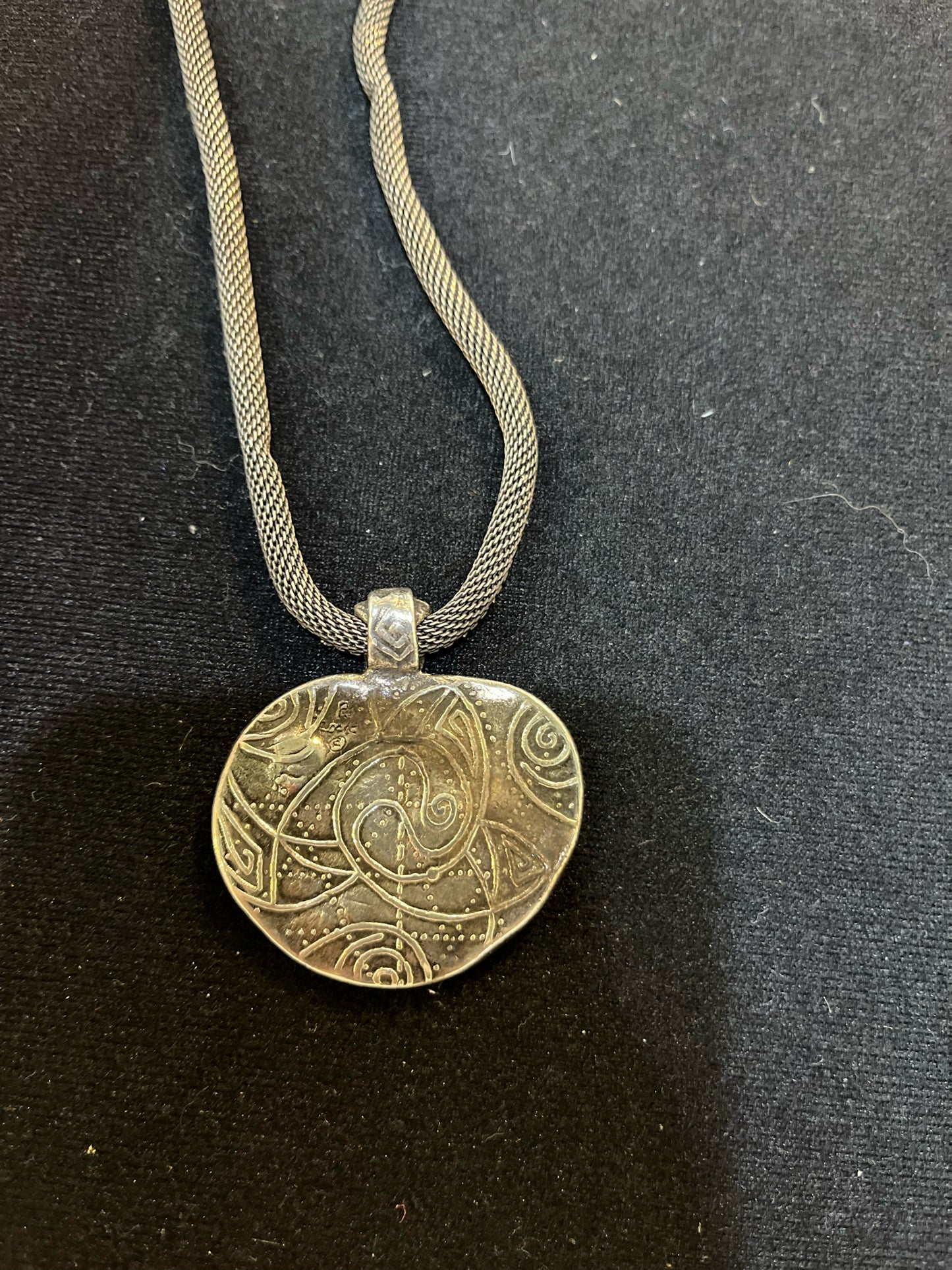 Patricia Locke Silver and Crystal Pendant Necklace